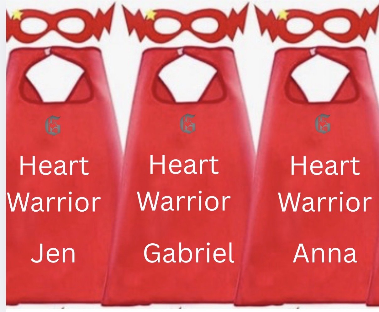 Custom Name - CHD Buddy + Heart Warrior Cape with Mask - Gabriel's Heart Naturally Handcrafted