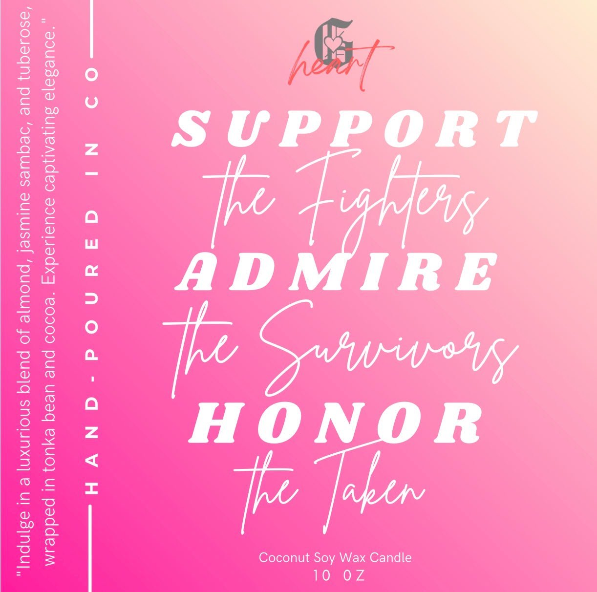 10oz - One of a Kind Candle Iridescent Glass Vessel - Coconut Soy Wax - Gabriel's Heart Naturally Handcrafted