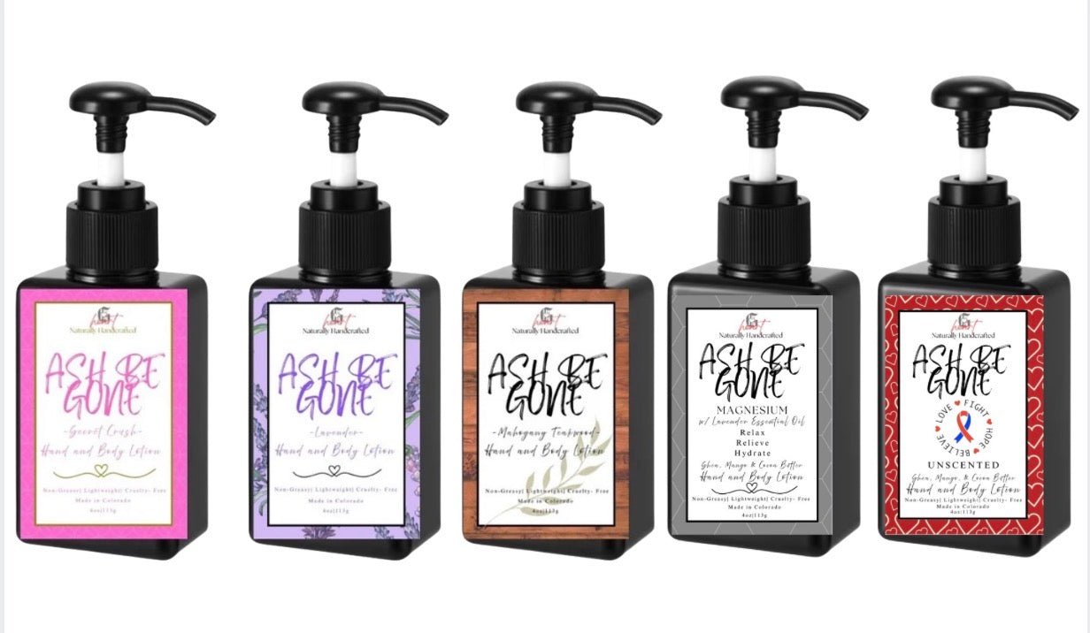 Ash Be Gone Lotion Collection - 4oz - Gabriel's Heart Naturally Handcrafted