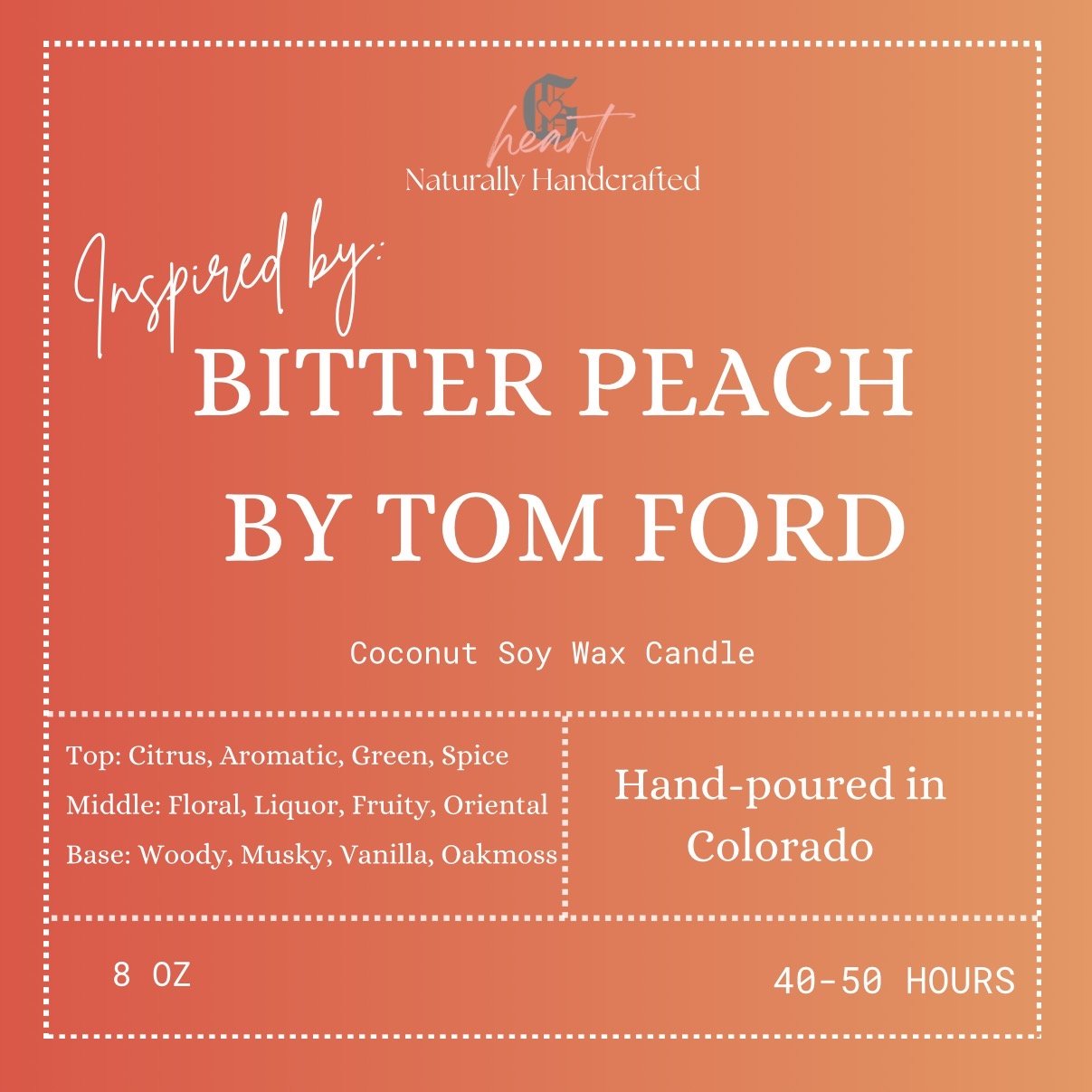 8oz - Inspired Tin Can Candles - Coconut Soy Wax Candle - Gabriel's Heart Naturally Handcrafted