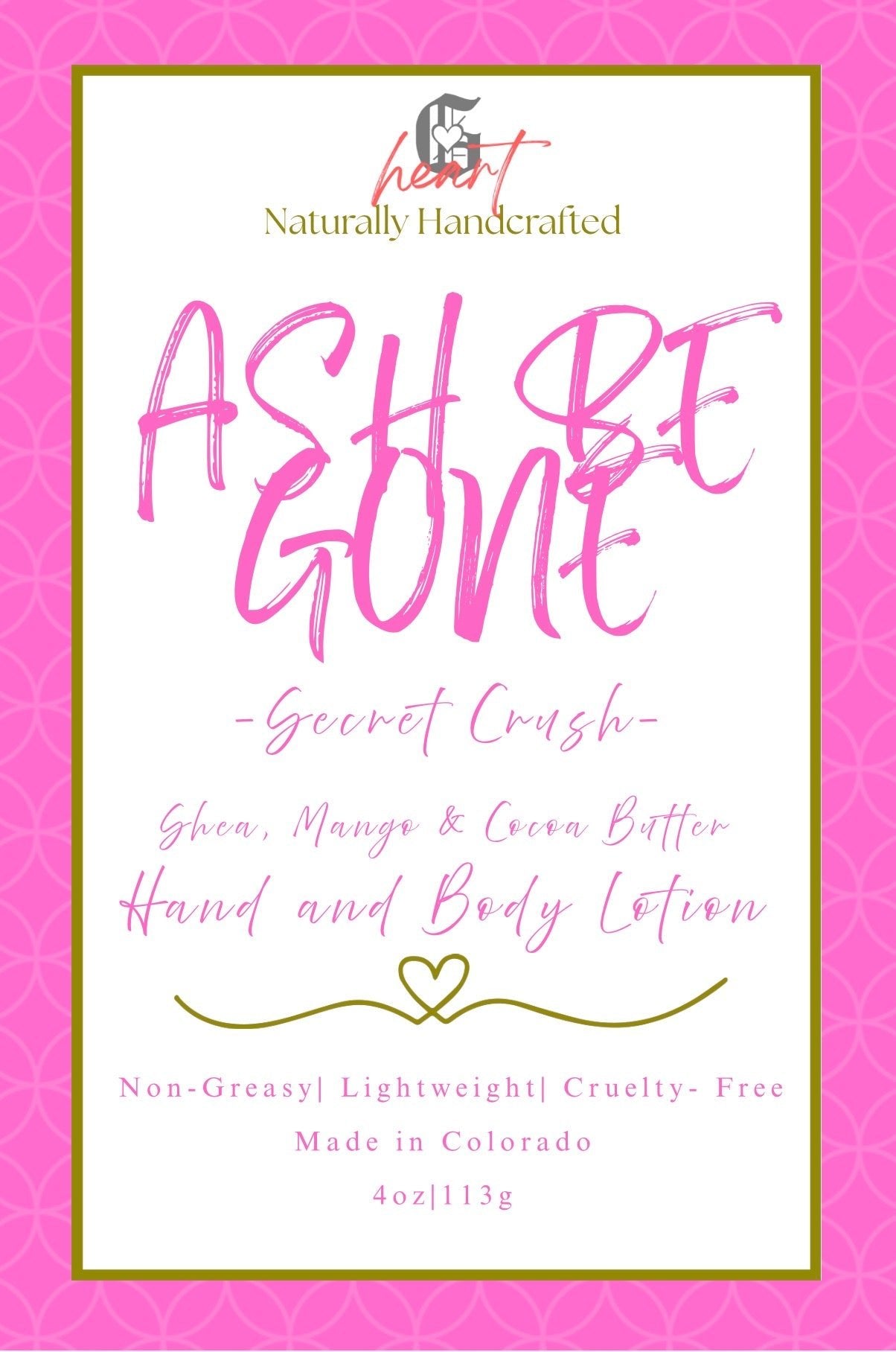 Ash Be Gone Lotion Collection - 4oz - Gabriel's Heart Naturally Handcrafted