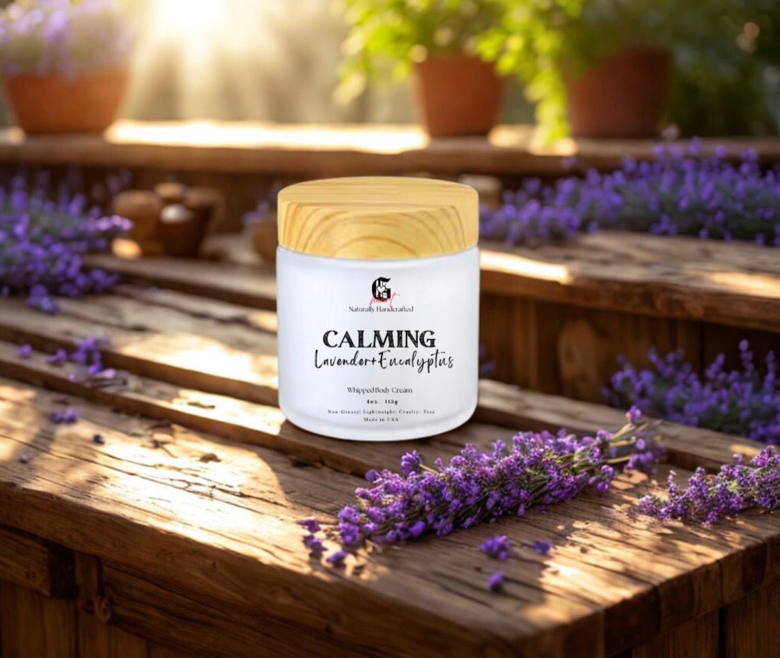 CALMING - Lavender + Eucalyptus Whipped Body Cream - Gabriel's Heart Naturally Handcrafted